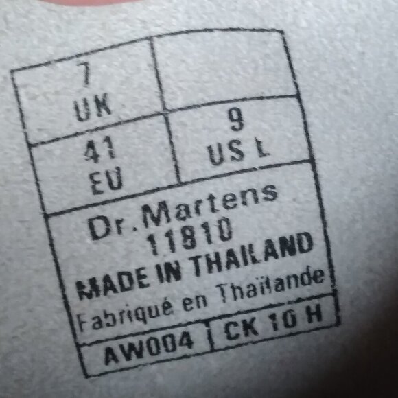 Vintage Dr Martens White Leather 'Deathmoth' Garden 14 Eyelet Zip Boot US Sz 9 - Picture 9 of 16